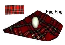Sac à l’œuf écossais  magic egg bag 27 x 22