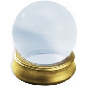 Boule de cristal 100 mm avec support en bois
