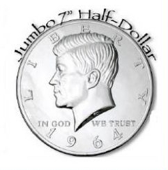 1/2 Dollar Jumbo - 7.5 cm