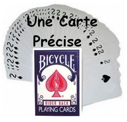 Jeu Bicycle à forcer Cœur bleu 52 cartes (une carte précise)