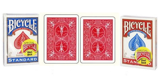 Jeu Bicycle "short deck" 52 cartes courtes