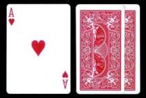 Carte Ultragaff - As de coeur tarot ruban 2 cartes