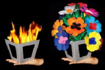 Automatic Fire to Flower Vase (By Tora magic)