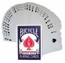 Jeu Bicycle à forcer Cœur 52 cartes dos bleu