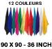 Foulards à l'unité 100 % Soie choix des couleurs tailles 90 X 90 - 36 inch