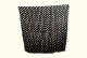 Foulard en soie noir a pois blanc 90 x 90 cm