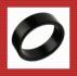 Bague Magnétique Noir Bande Plate (black Ring)